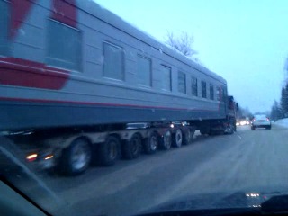 and then suddenly a train appeared around the corner of the house... (not vine)